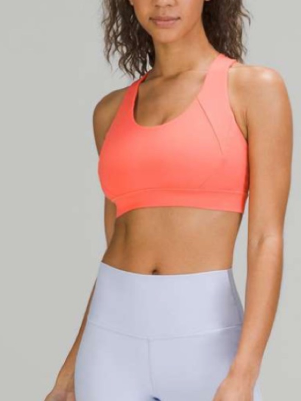 Lululemon Free to Be Elevated Bra in raspberry cream coral orange pink DD/E 4 - Picture 3 of 11